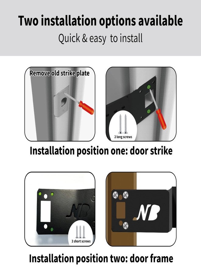 Neobay Cat Door Latch, Door Prop for Cats Keep Dogs Out of Cat Feeding Station & Litter Box, Cat Door Stopper with Silicone Anti-Collision Pad, Pet Door Interior Door Alternative, Steel Black - Image 3